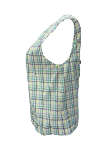 STEVEN ALAN Women's Multicolor Ryder Sleeveless Plaid Tank Top Sz M NWT