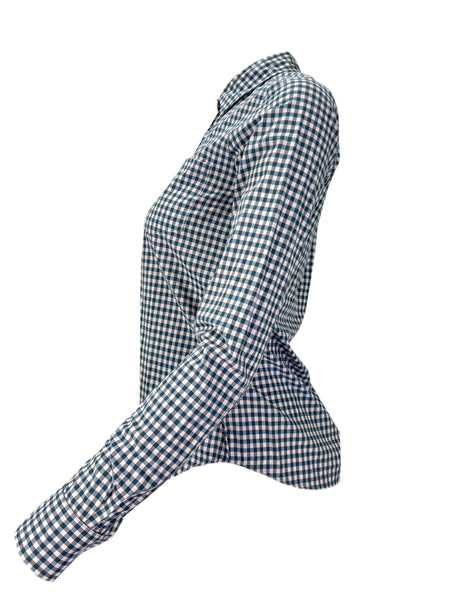 STEVEN ALAN Women's Multicolor Revseam Plaid Casual Shirt Sz P NWT