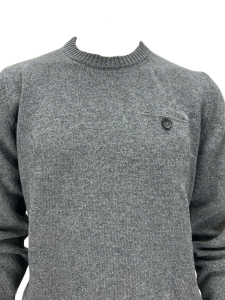 PAOLO PECORA Men's Gray Long Sleeve Pullover Sz M NWT