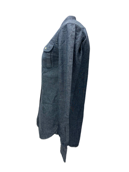 TIMOTHY EVEREST Men's Blue Long Sleeve Polka Dot Dress Shirt Sz M NWT