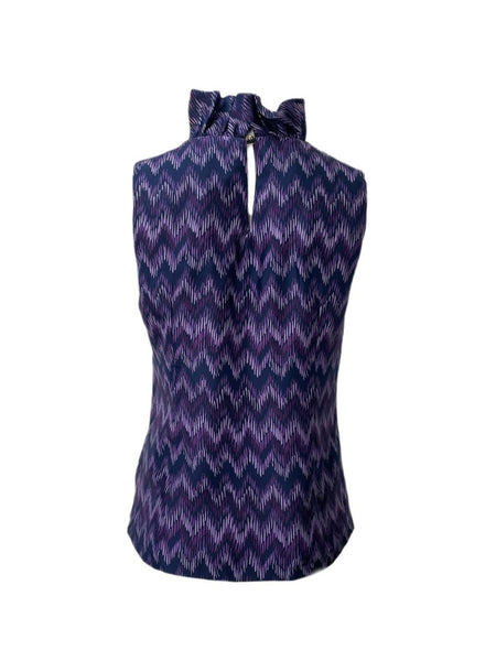 ELIZABETH MCKAY Women's Purple Coctail Top #3002 0 NWT