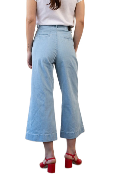 RES DENIM Women's Blue Insider Crop Wide Barrier Jeans #3014 34 NWT