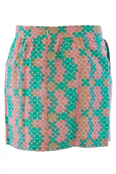 ELIZABETH MCKAY Clubs Multi-Color Side Pocket Hipster Skirt 3063 $190 NWT