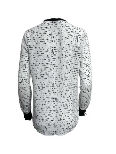 ECRU Women's Ivory Casual All Over Print Blouse #3115 S NWT