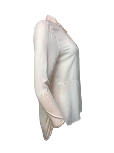 ECRU Women's Pink Button Down Garment Dye Shirt #3117 S NWT