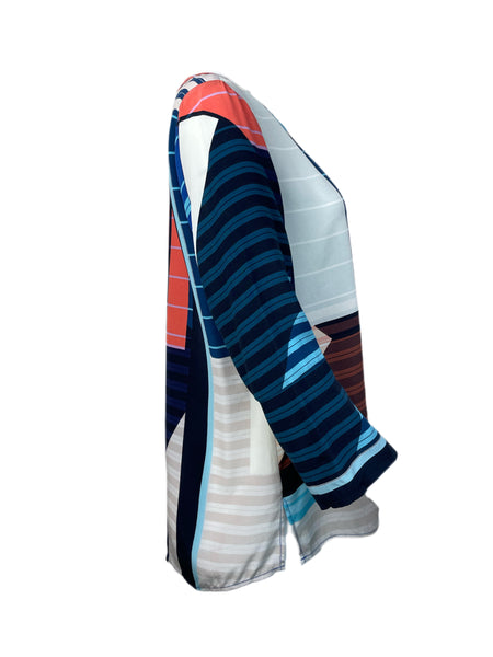 ECRU Women's Multicolor Cote D'azure Blouse #3183 S NWT