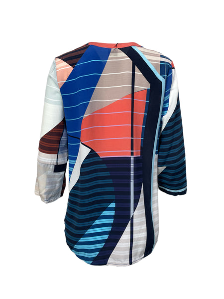 ECRU Women's Multicolor Cote D'azure Blouse #3183 S NWT