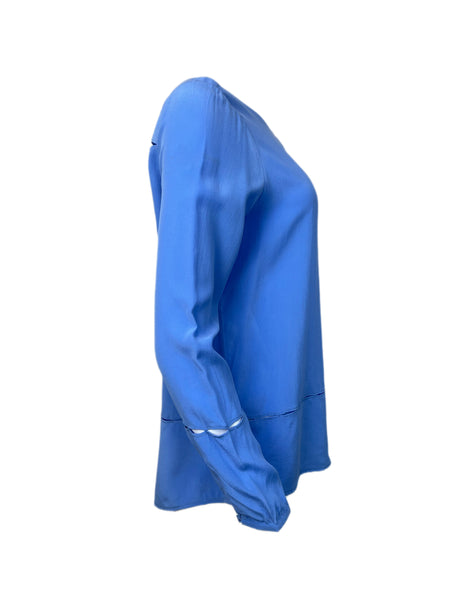 ECRU Women's Blue Cornfower Casual Blouse #3199 S NWT