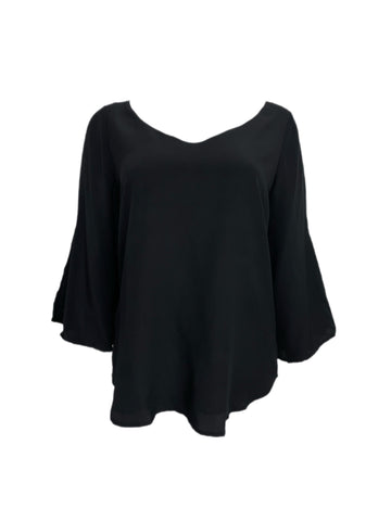 ECRU Women's Black 3/4 Sleeve Casual Blouse #3236 S NWT