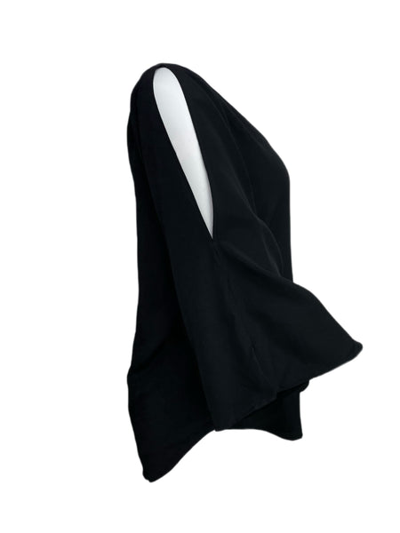 ECRU Women's Black 3/4 Sleeve Casual Blouse #3236 S NWT