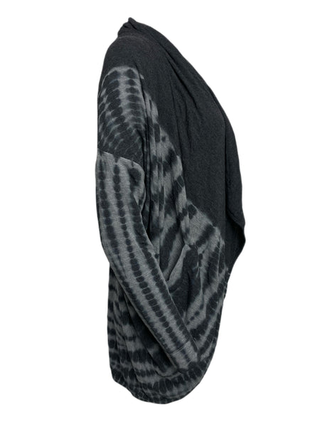 ECRU Women's Grey Tie Dye Jersey Cardigan #3264 S NWT
