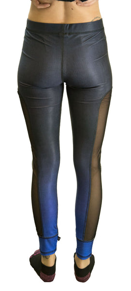 TEREZ Women's Ombre Mesh Insert Leggings #334 NWT