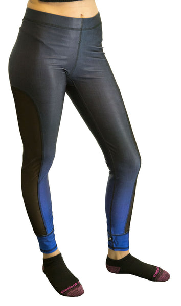 TEREZ Women's Ombre Mesh Insert Leggings #334 NWT