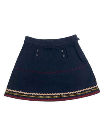 SCOTCH & SODA Girl's Navy Embroidered Mini Skirt #346 6 NWT