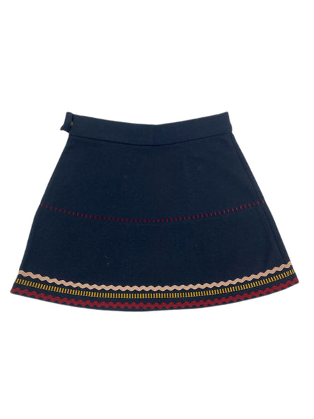 SCOTCH & SODA Girl's Navy Embroidered Mini Skirt #346 6 NWT