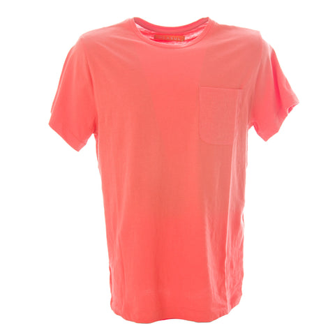 OLASUL Men's Coral Canvas Pocket Short Sleeve T-Shirt $80 NEW