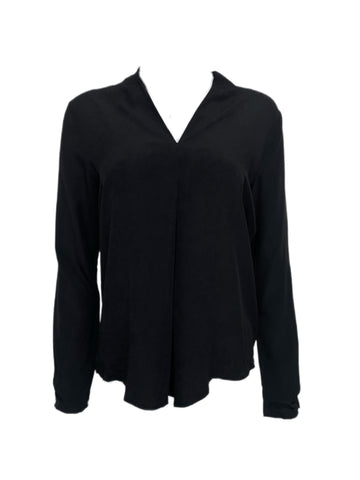 ECRU Women's Black Long Sleeve V-Neck Blouse #3941 S NWT