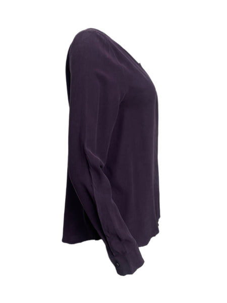 ECRU Women's Purple Button Down Pocket Shirt #3985 S NWT