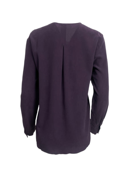 ECRU Women's Purple Button Down Pocket Shirt #3985 S NWT