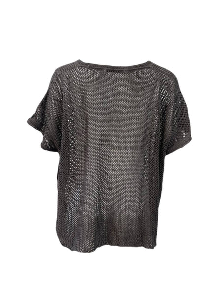 RICHARD CHAI Women's Grey Breathable Top #3R11 NWT