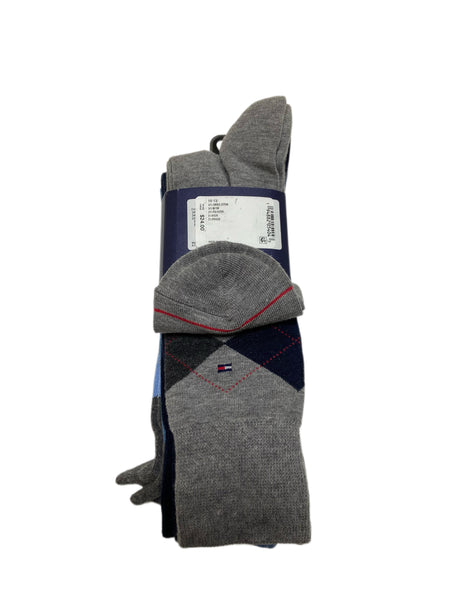 TOMMY HILFIGER Men's 4 Pairs Multicolor Mid Calf Socks Sz 7-12 NWT