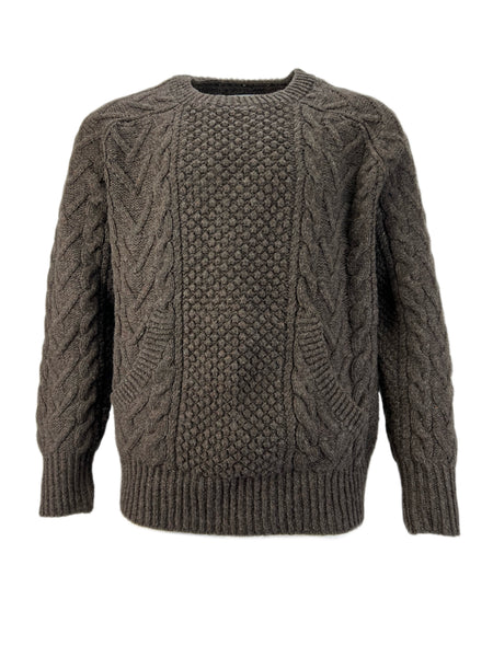STEVEN ALAN Men's Brown Long Sleeve Knitted Sweater Sz XL NWT