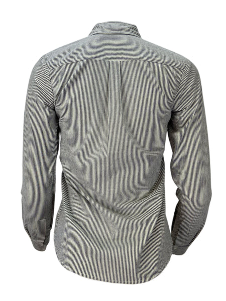 STEVEN ALAN Women's Navy Reverse Striped Casual Shirt Sz P NWT