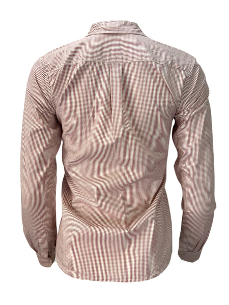 STEVEN ALAN Women's White Reverse Plaid Casual Shirt Sz P NWT