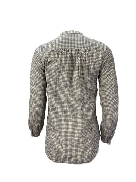 STEVEN ALAN Women's Sand Button Front Plaid Tunic Sz P NWOT