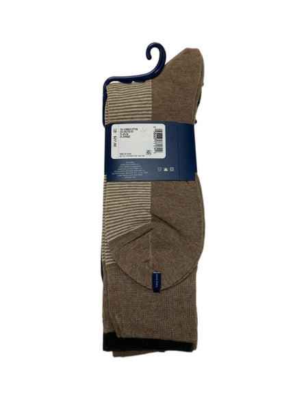 COLE HAAN Men's 3 Pair Multicolor Combed Cotton Crew Socks Sz 7-12 NWT