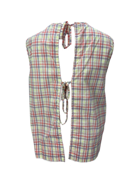 STEVEN ALAN Women's Multicolor Ryder Sleeveless Plaid Tank Top Sz L NWT