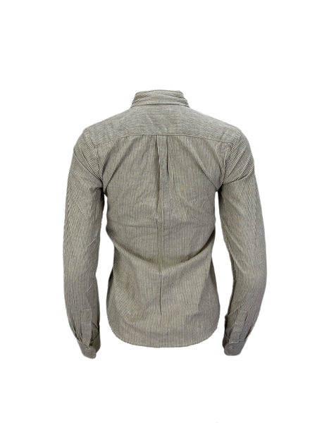 STEVEN ALAN Women's White Reverse Striped Casual Shirt Sz P NWT