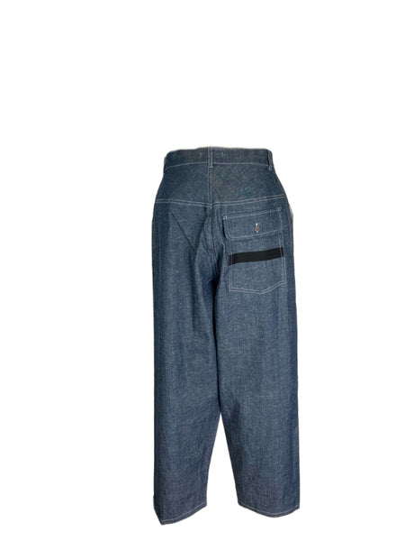 MARIUS PETRUS Men's Navy Loose Fit Straight Leg Denim Pants Sz 32 NWT