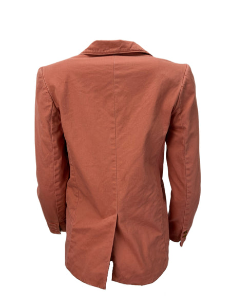 STEVEN ALAN Women's Agatha Peach Long Sleeve Collared Neck Blazer Sz 4 NWT