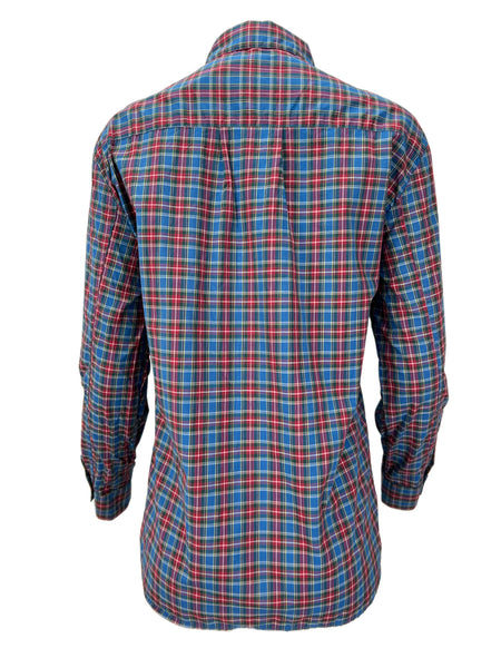 STEVEN ALAN Women's Milticolor Boyfriend Plaid Casual Shirt NWT