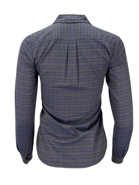 STEVEN ALAN Women's Violet Reverse Seam Plaid Casual Shirt Sz XXS NWT