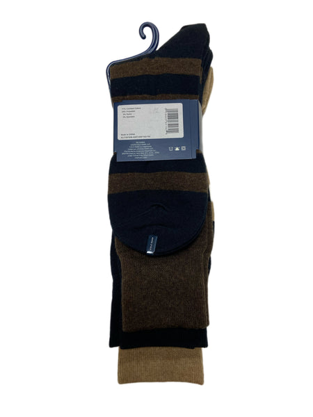 COLE HAAN Men's 3 Pair Multicolor Combed Cotton Crew Socks Sz 7-12 NWT