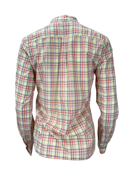 STEVEN ALAN Women's Multicolor Reverse Seam Plaid Casual Shirt Sz M NWT