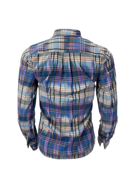 STEVEN ALAN Women's Multicolor Revseam Plaid Casual Shirt Sz P NWT