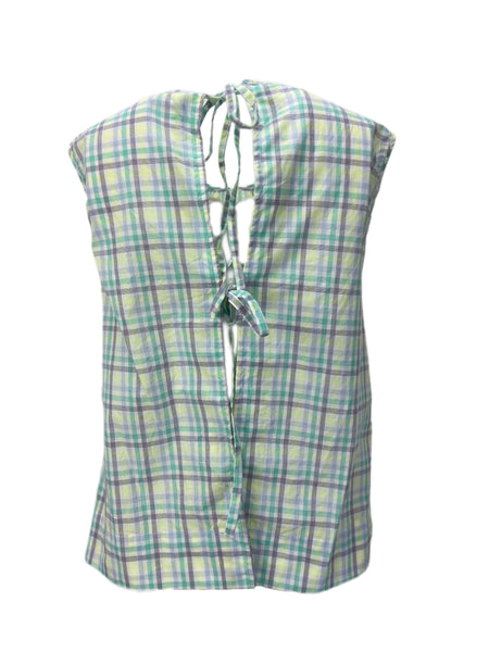STEVEN ALAN Women's Multicolor Ryder Sleeveless Plaid Tank Top Sz M NWT