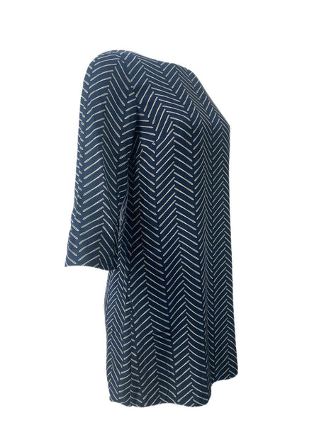 ELIZABETH MCKAY Women's Navy Skis Dress #404 14 NWT