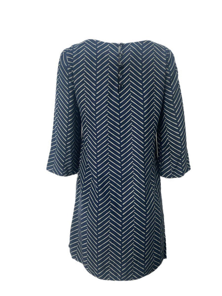 ELIZABETH MCKAY Women's Navy Skis Dress #404 14 NWT