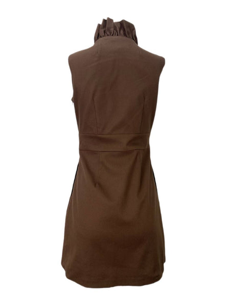 ELIZABETH MCKAY Women's Brown Belted Dress #426 NWT