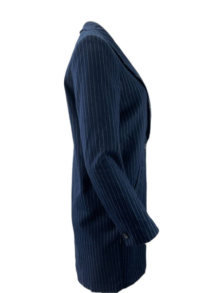 SCOTCH & SODA Women's Navy Striped Coat #4412 XS NWT