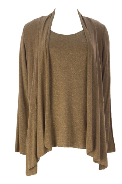 Miraclebody by Miraclesuit Women's Bronze Metallic Two Piece Twin Set