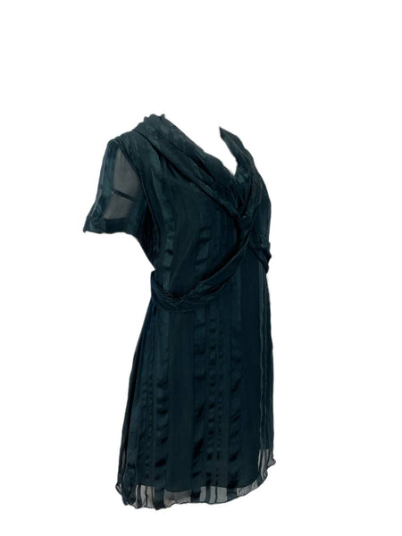 RICHARD CHAI Women's Green Shawl Collar Dress #4F11 NWT