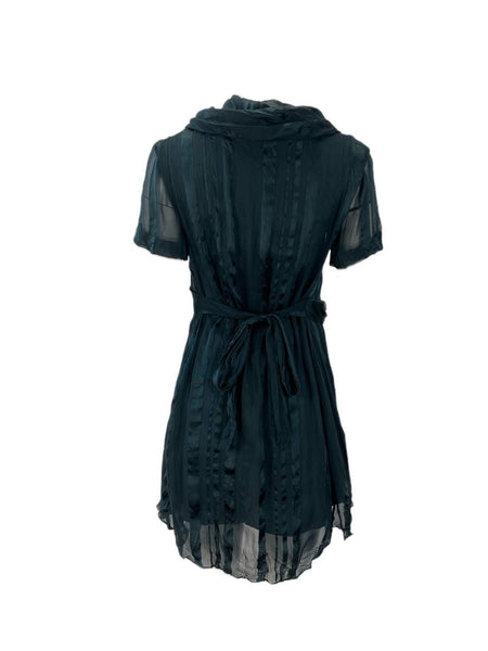 RICHARD CHAI Women's Green Shawl Collar Dress #4F11 NWT