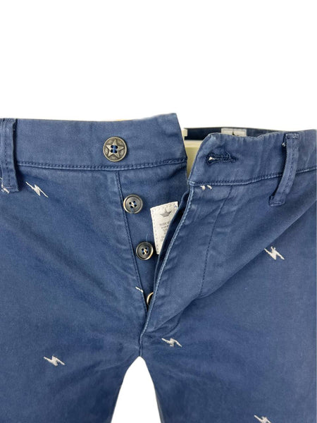 MACCHIA J Men's Blue Straight Leg Denim Embroidered Pants Sz 34 NWOT