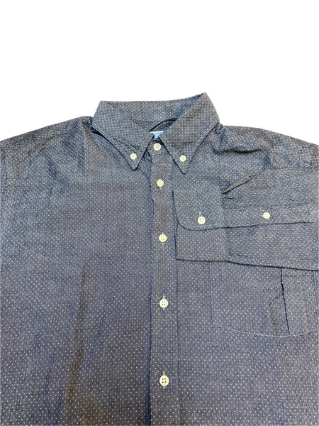 TIMOTHY EVEREST Men's Blue Long Sleeve Polka Dot Dress Shirt Sz M NWT