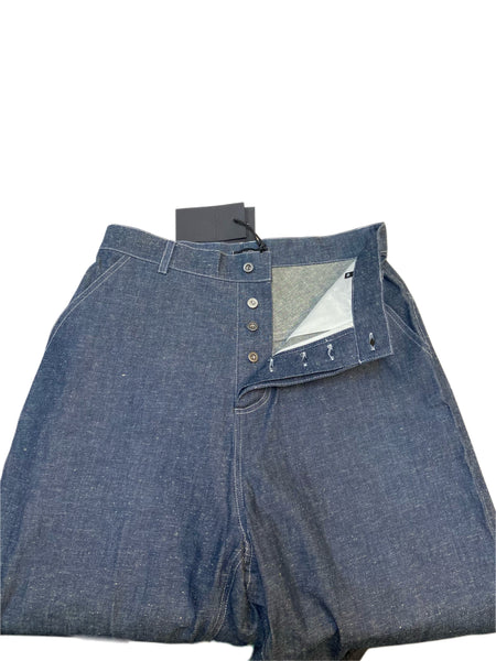 MARIUS PETRUS Men's Navy Loose Fit Straight Leg Denim Pants Sz 32 NWT